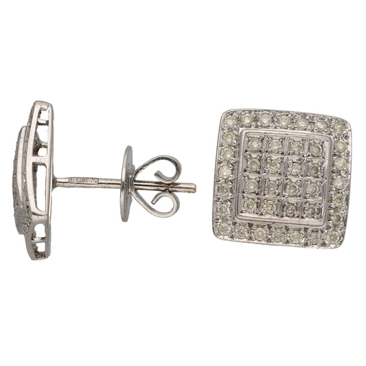9ct White Gold 0.40ct Diamond Dress/Cocktail Earrings