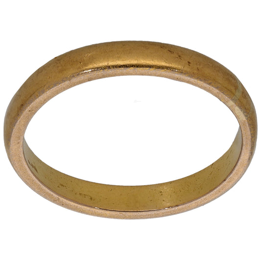 22ct Gold Plain Wedding Ring Size N
