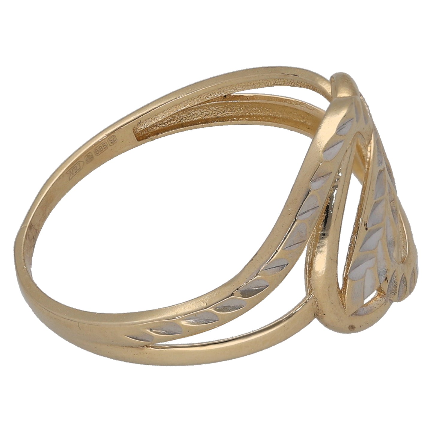 14ct Bi-Colour Gold Alternative Ring Size Q