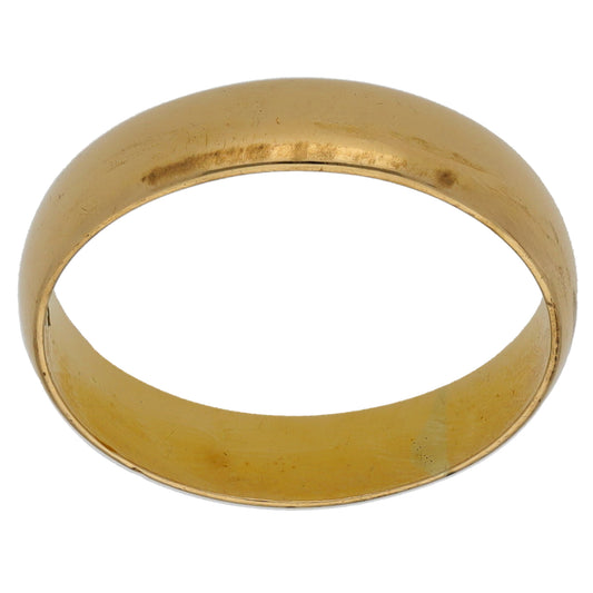 18ct Gold Plain Wedding Ring Size L