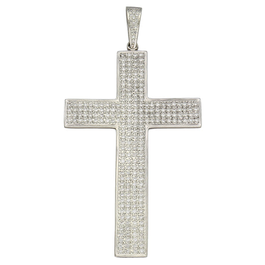 9ct Gold 2.35ct Diamond Cross Pendant