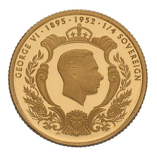 22ct Gold Queen Elizabeth II Quarter Sovereign Coin 2022