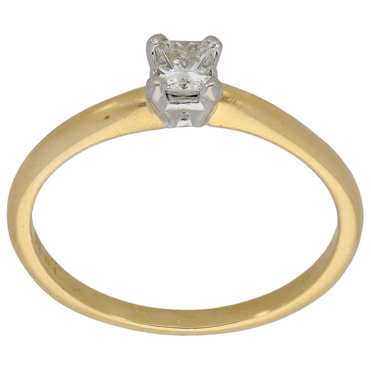 18ct Gold 0.25ct Diamond Solitaire Ring Size O