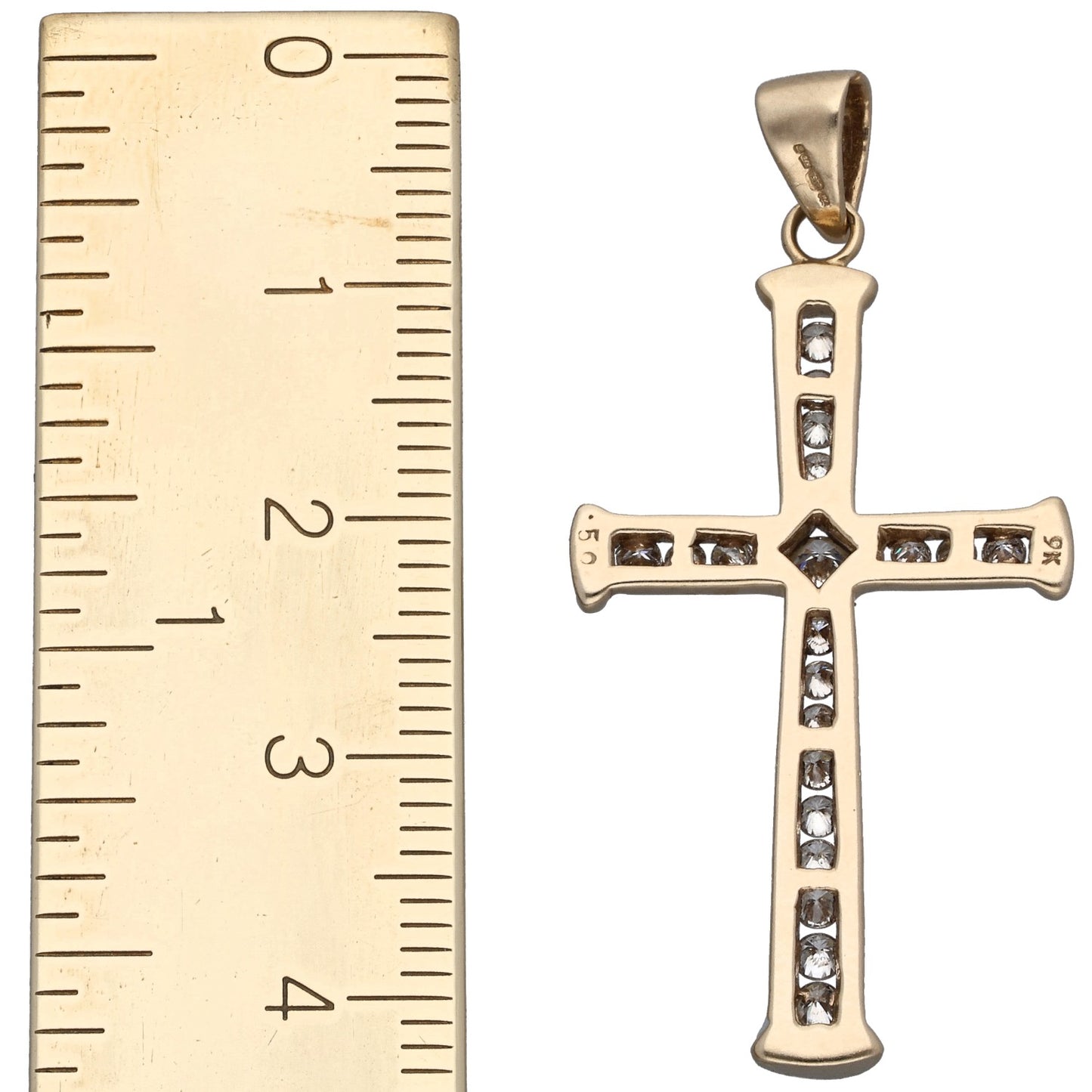9ct Gold 0.45ct Diamond Cross Pendant