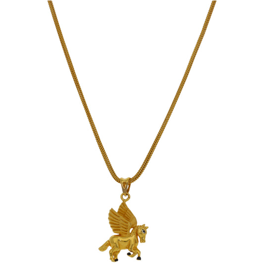22ct Gold Pegasus Pendant With Chain