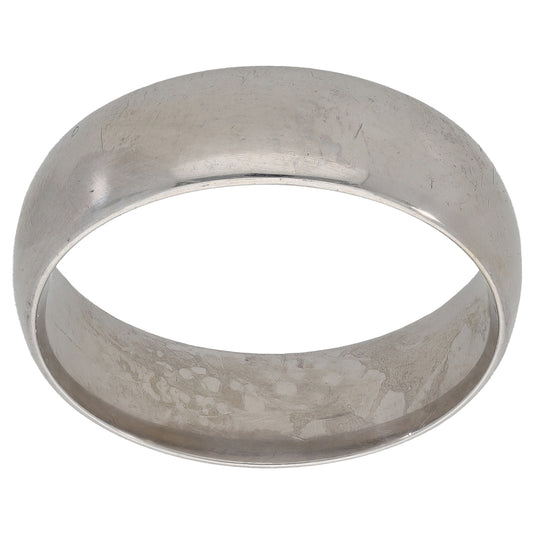 9ct White Gold Plain Wedding Ring Size Z+1