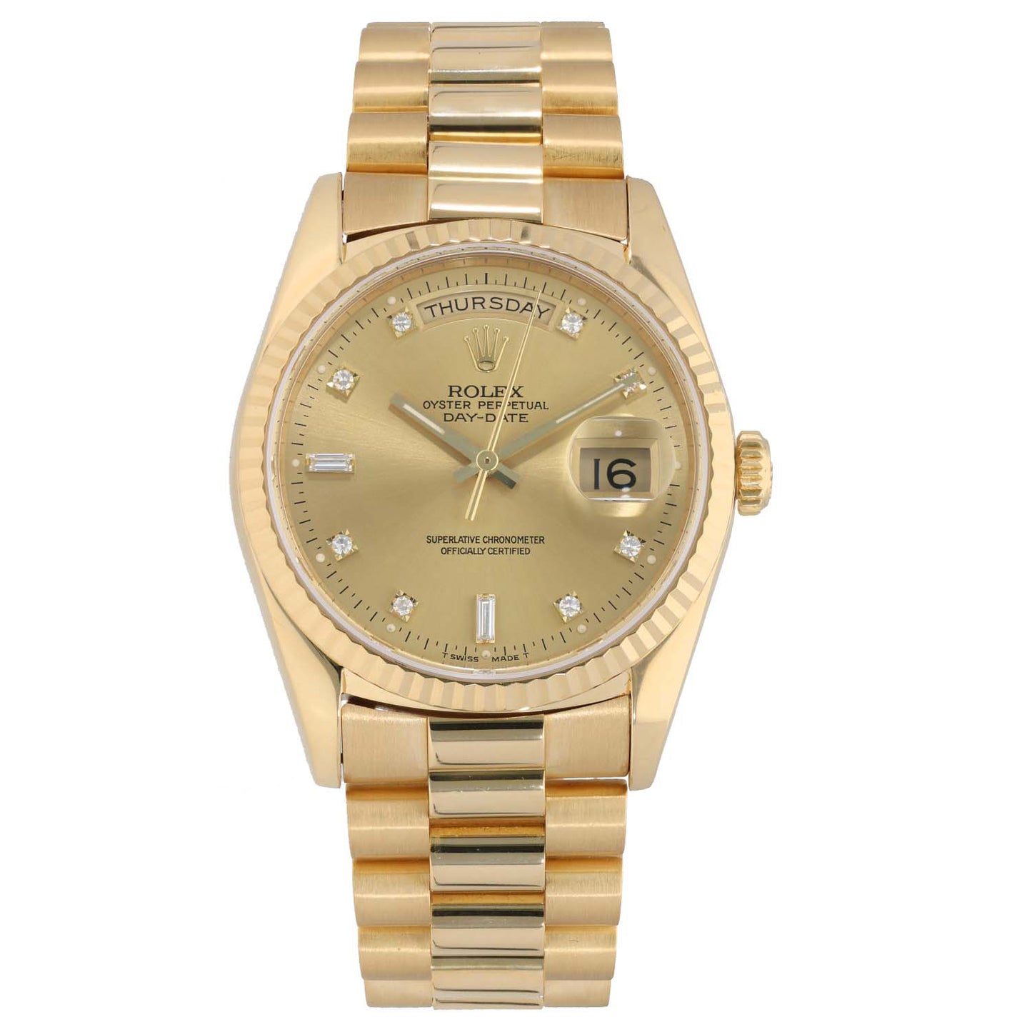 Rolex Day-Date 18238 36mm Gold Watch