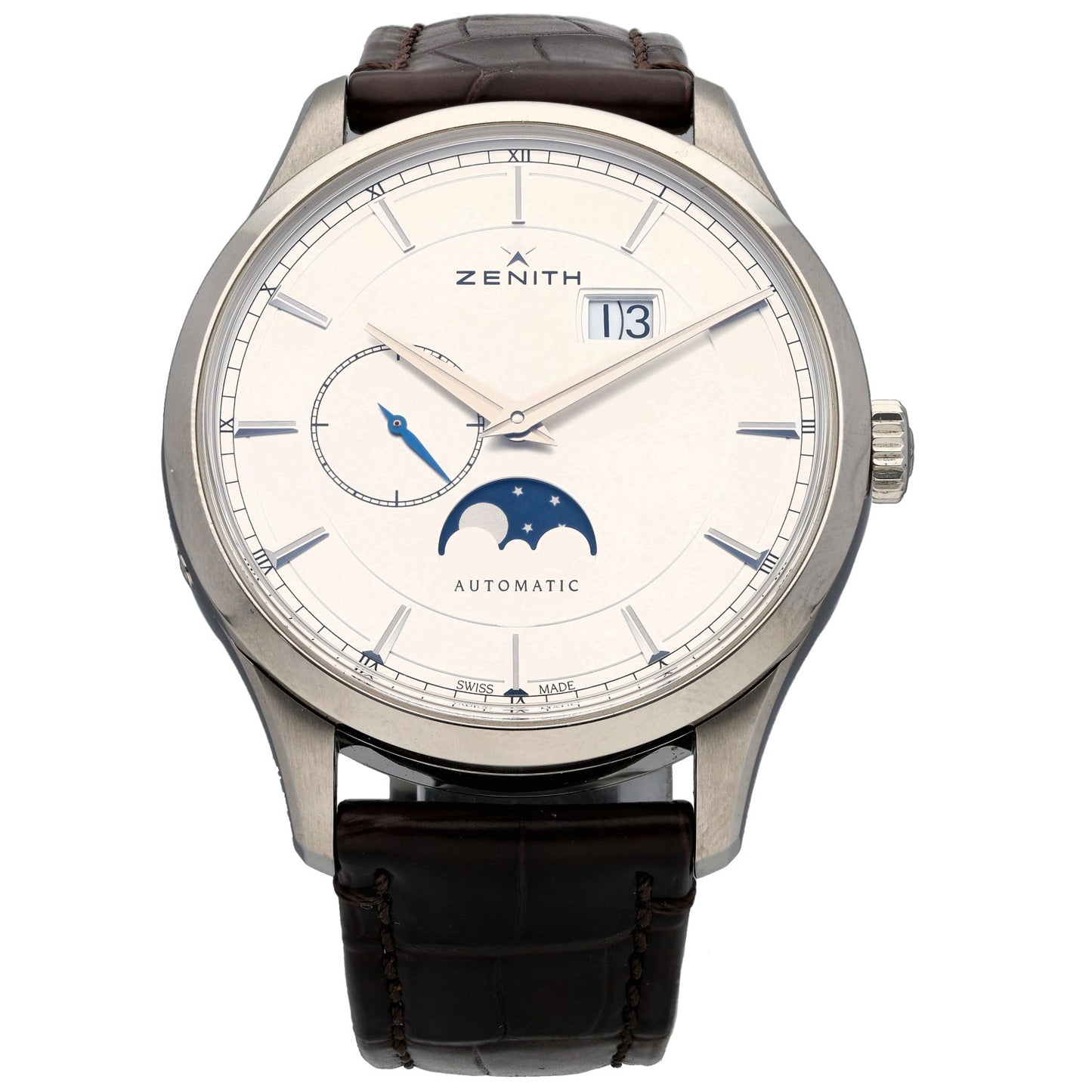 Zenith Elite Moonphase 03.2143.691/01.C498 40mm Stainless Steel Watch