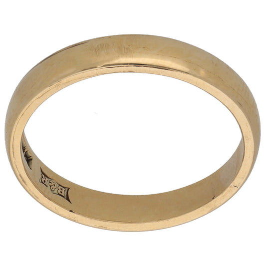 9ct Gold Plain Wedding Ring Size M