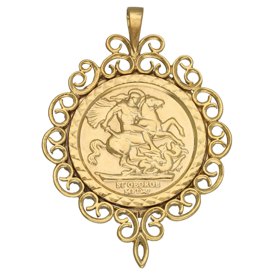9ct Gold St Christopher Pendant