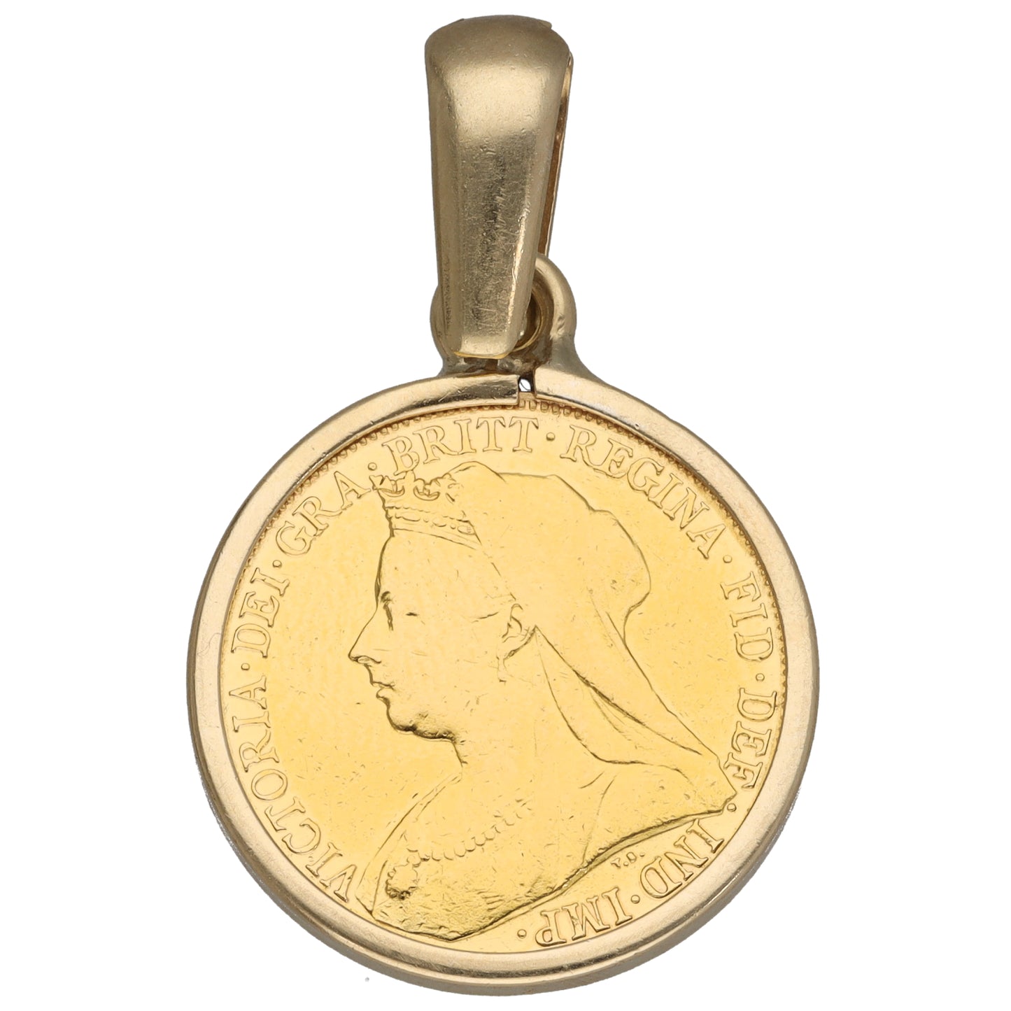 9ct Gold Full Sovereign Coin Pendant