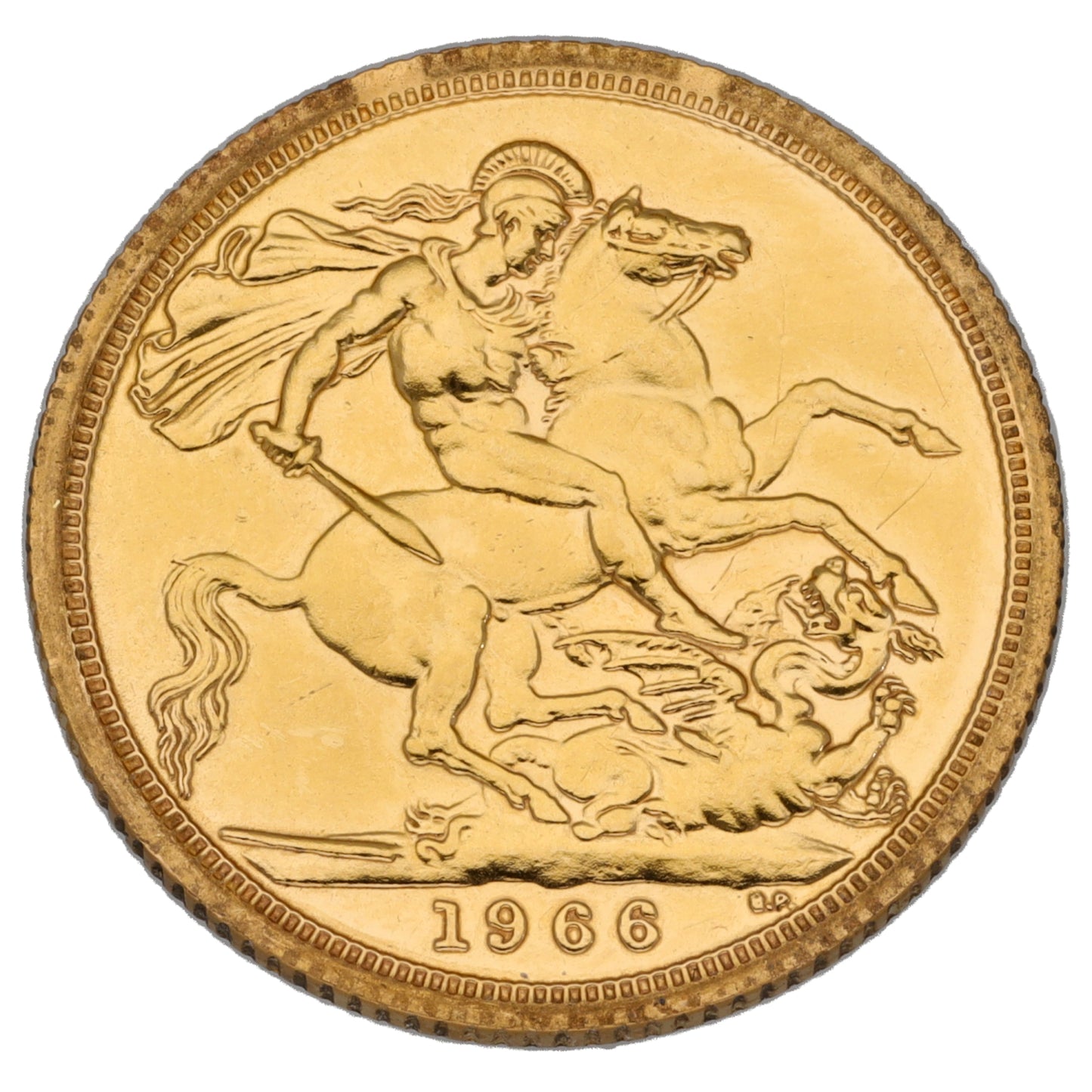 22ct Gold Queen Elizabeth II Full Sovereign Coin 1966