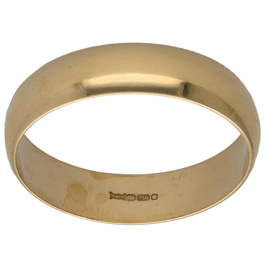18ct Gold Plain Wedding Ring Size U