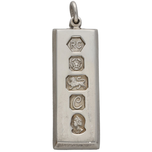 Sterling Silver Ingot Pendant