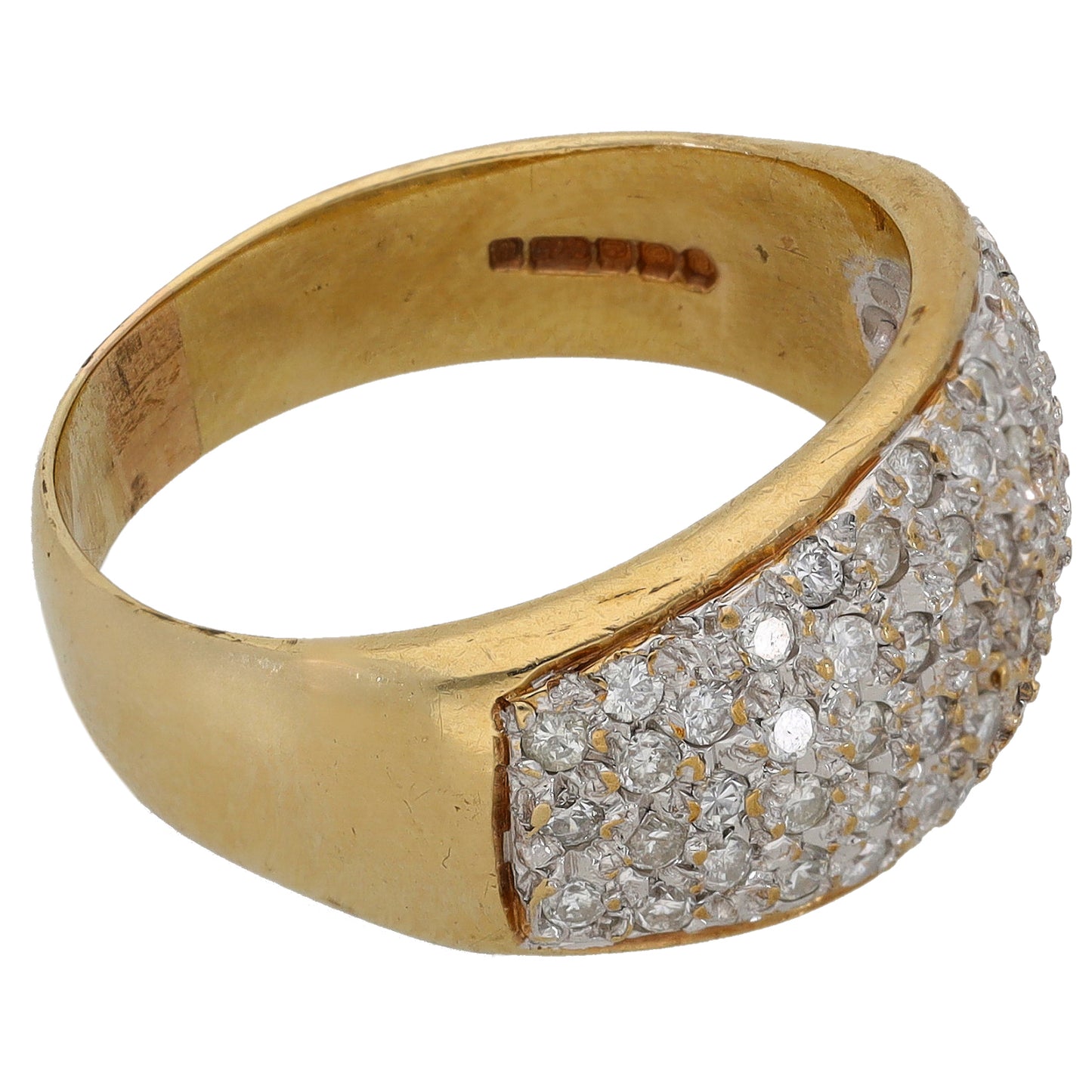 9ct Gold 0.51ct Diamond Dress/Cocktail Ring Size S