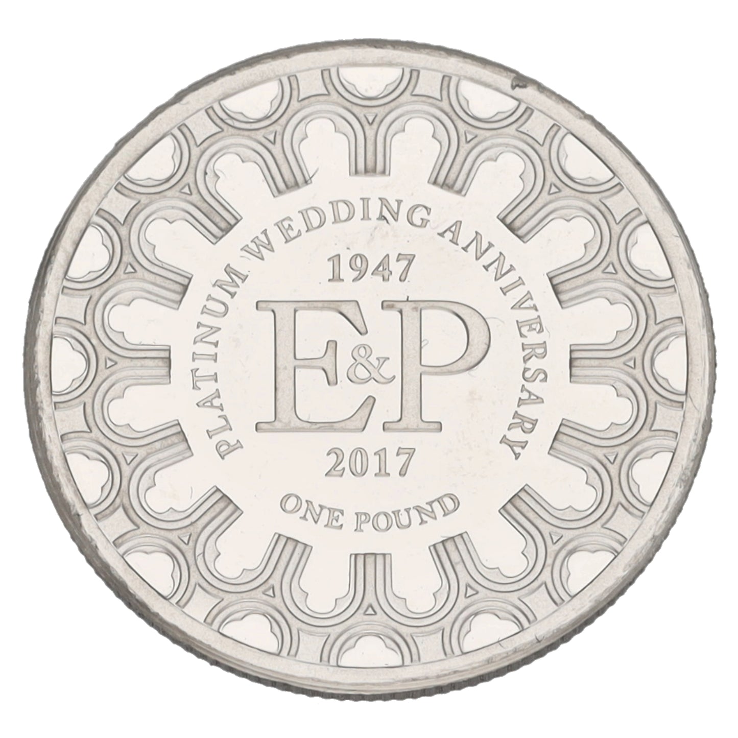 Platinum Wedding Anniversary One Pound Coin 2017