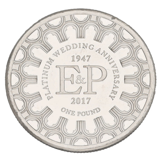 Platinum Wedding Anniversary One Pound Coin 2017
