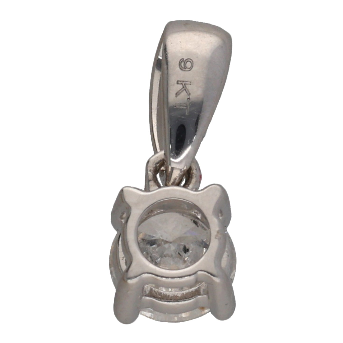 9ct White Gold 0.50ct Diamond Solitaire Pendant