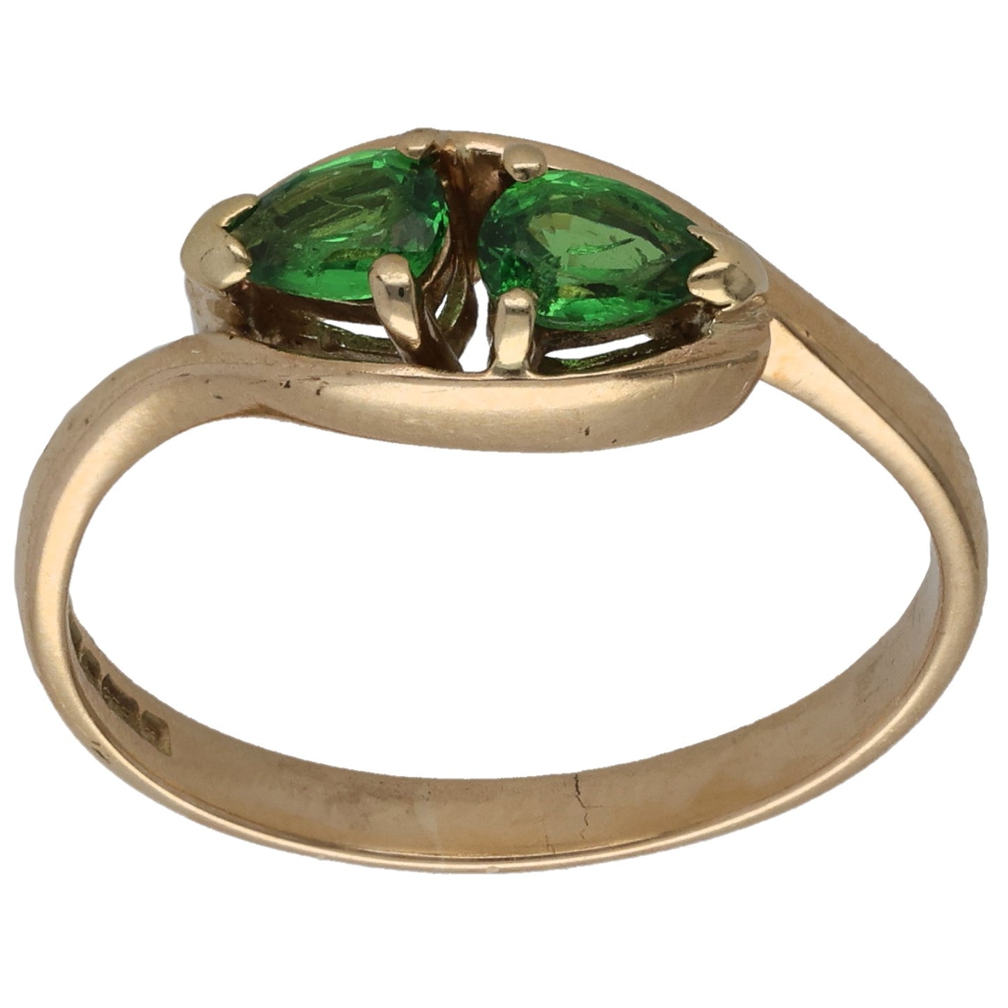 9ct Gold Garnet Dress/Cocktail Ring Size P