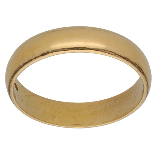 18ct Gold Plain Wedding Ring Size L