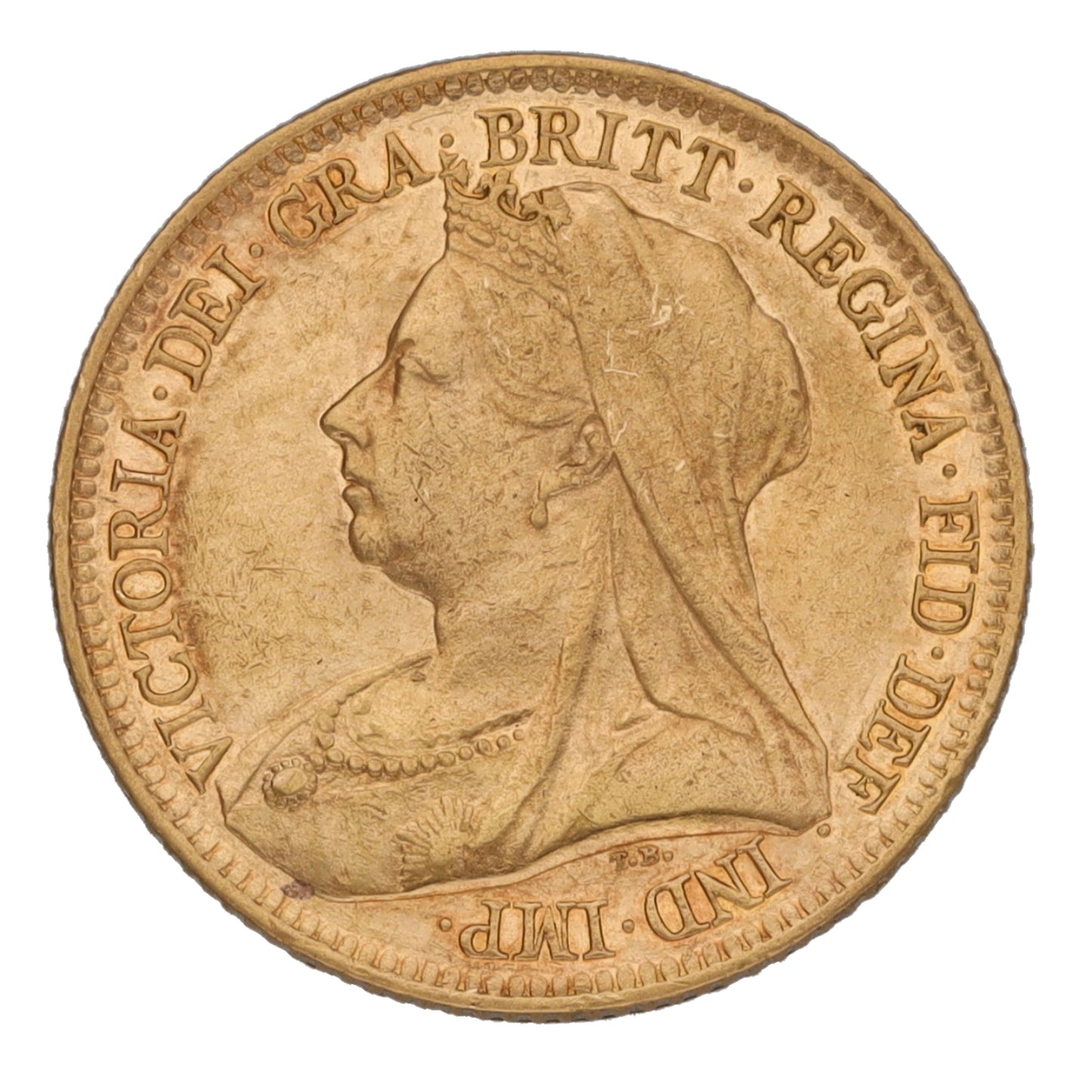 22ct Gold Queen Victoria Half Sovereign Coin 1893