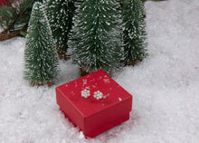 Load image into Gallery viewer, Sterling Silver Christmas Snowflake Stud Earrings
