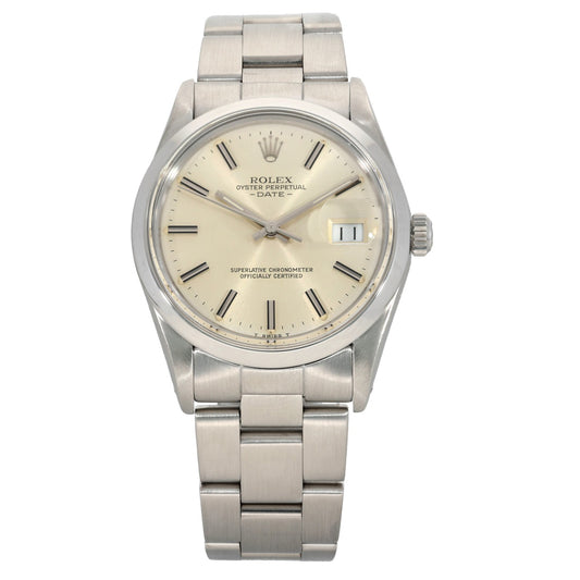 Rolex Date 15000 34mm Stainless Steel Watch