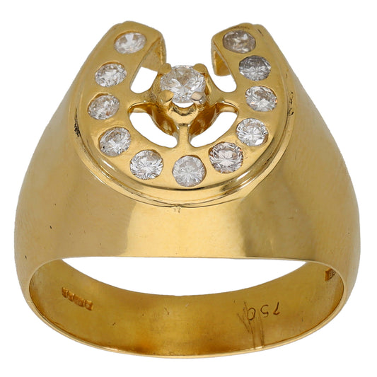 18ct Gold 0.12ct Diamond Alternative Ring Size T