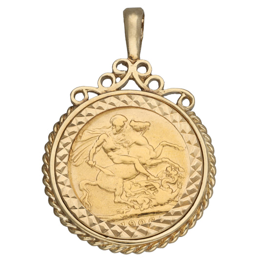 9ct Gold Coin Pendant