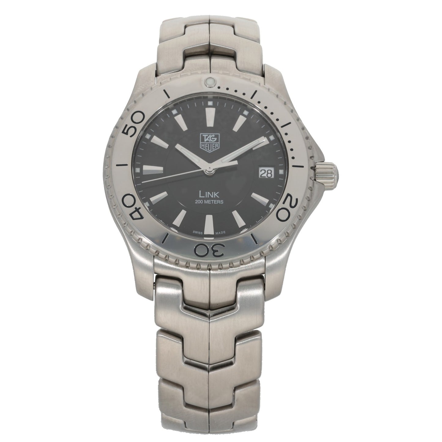 Tag Heuer Link WJ1110-0, black dial, stainless steel, link bracelet