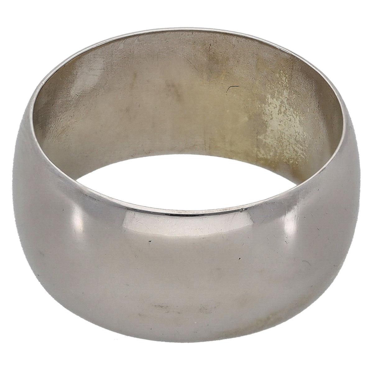 9ct White Gold Plain Wedding Ring Size O
