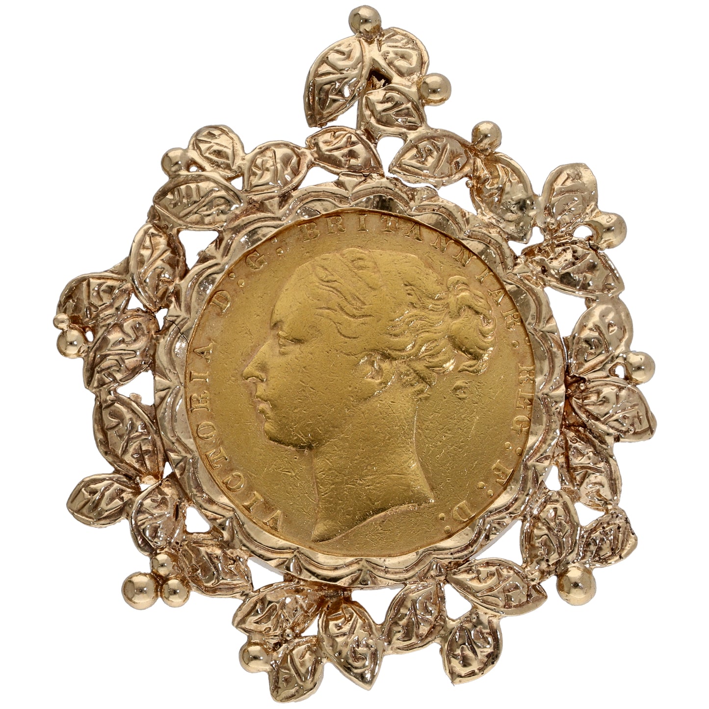 9ct Gold Full Sovereign Coin Pendant