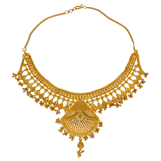 22ct Gold Fancy Necklace 14"