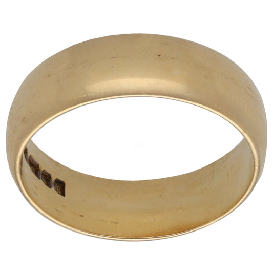 18ct Gold Plain Wedding Ring Size K