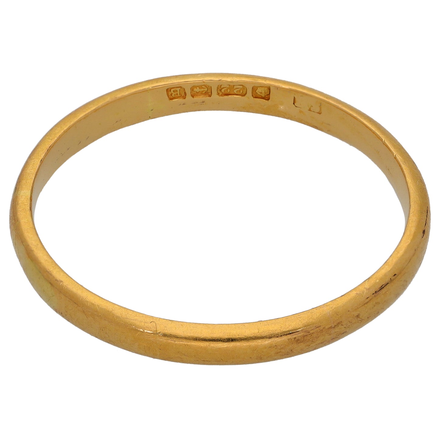 22ct Gold Plain Wedding Ring Size Z+3