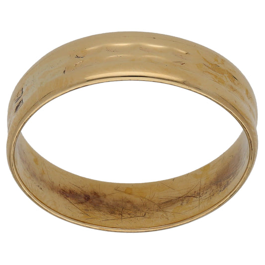 9ct Gold Patterned Wedding Ring Size P
