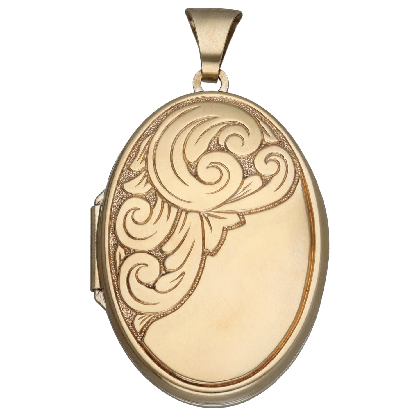 9ct Gold Patterned Locket Pendant