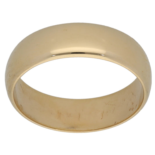 9ct Gold Plain Wedding Ring Size O