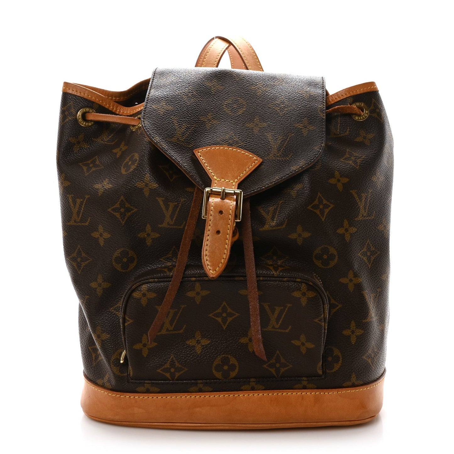 Louis Vuitton Montsouris MM Monogram Coated Canvas Bag - Brown