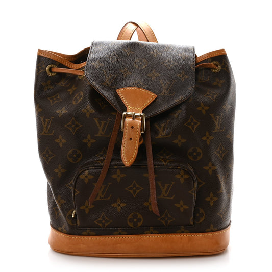 Louis Vuitton Montsouris MM Monogram Coated Canvas Bag - Brown