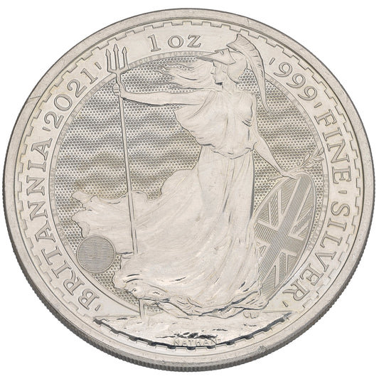 Fine Silver Queen Elizabeth II 1 OZ Britannia Coin 2021