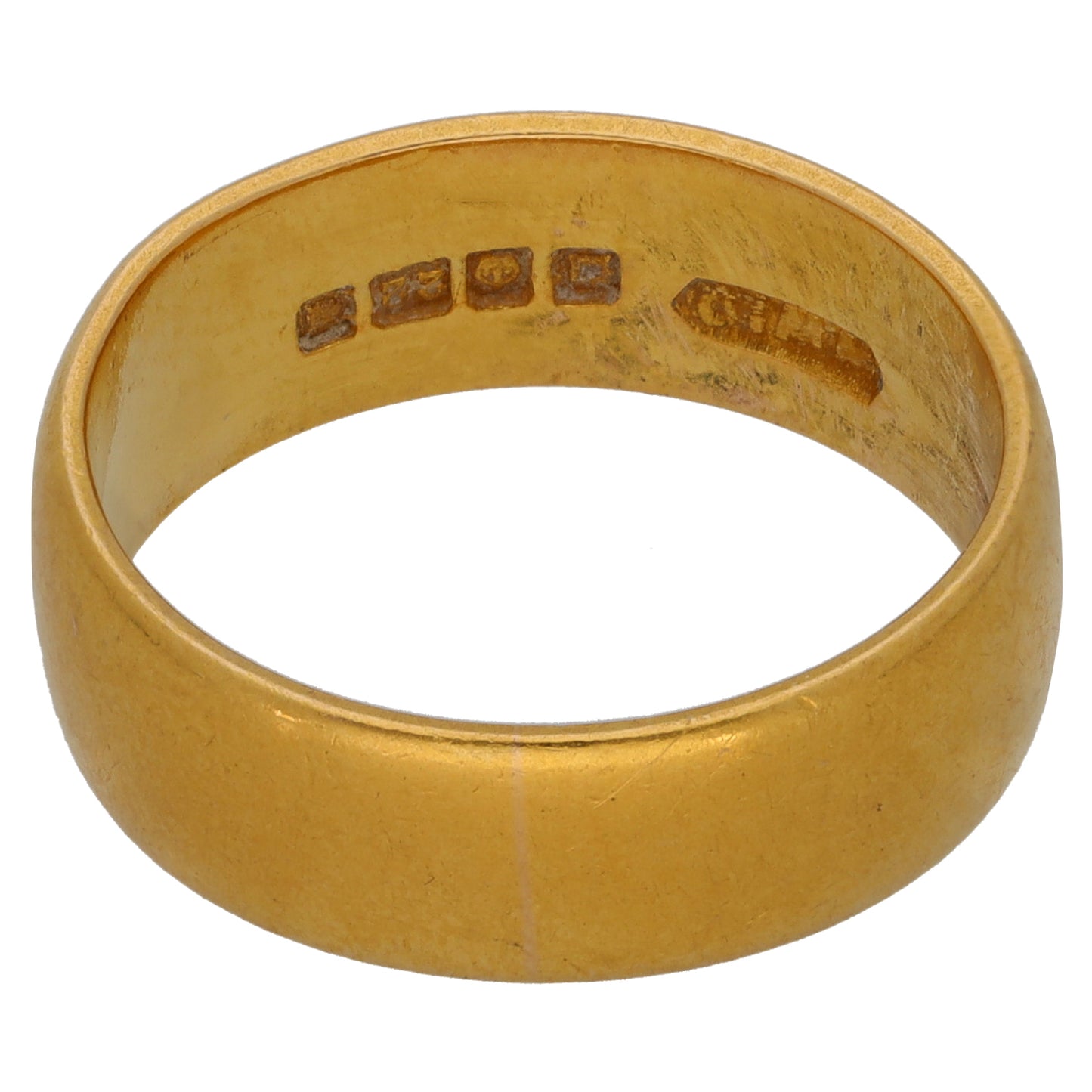 22ct Gold Plain Wedding Ring Size O