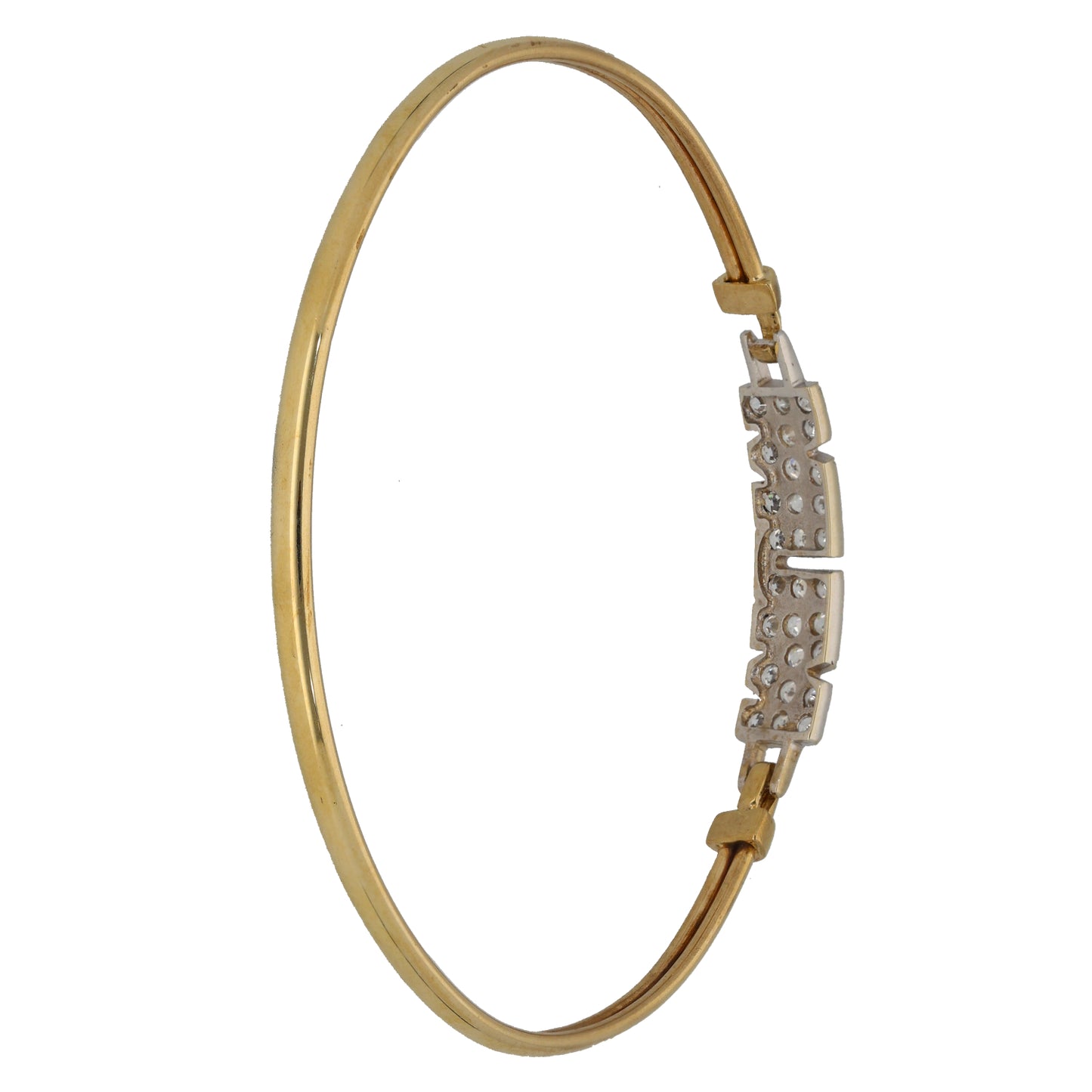 9ct Gold Cubic Zirconia Mum Bangle