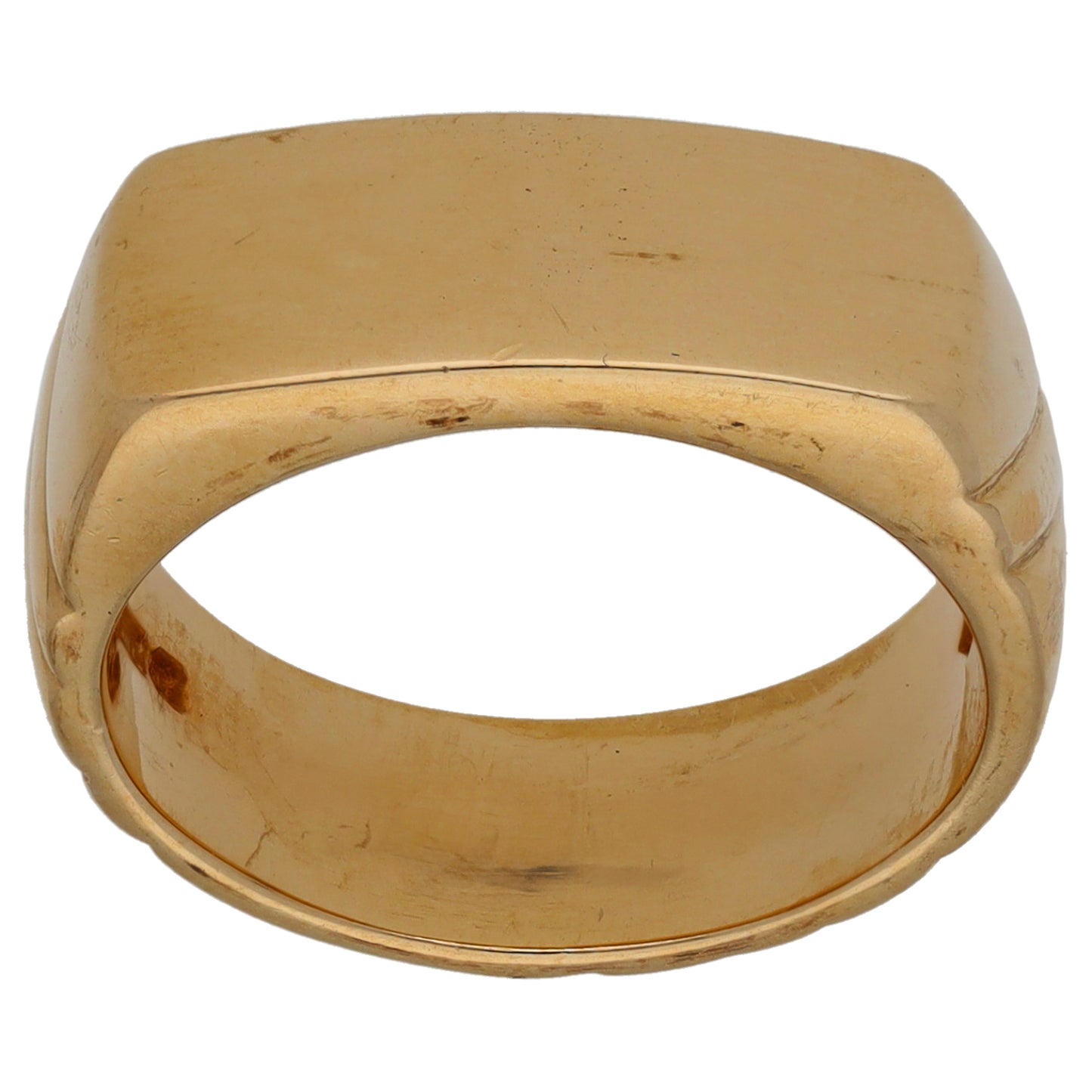 9ct Gold Plain Signet Ring Size L