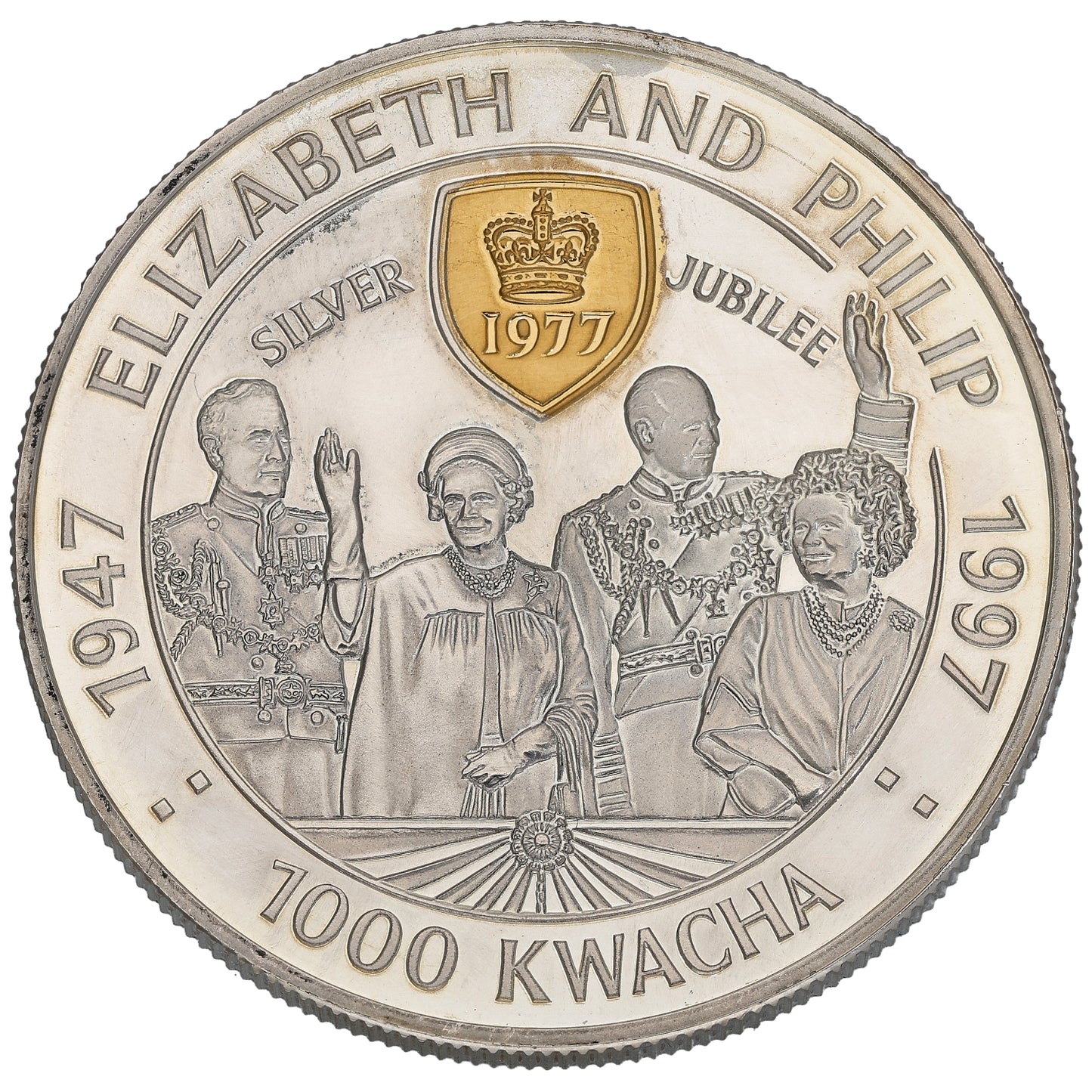 Sterling Silver Elizabeth & Phillip Silver Jubilee Coin 1997