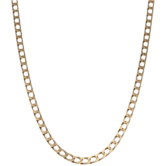 9ct Gold Curb Chain 18"