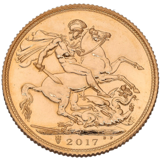 22ct Gold Queen Elizabeth II Full Sovereign Coin 2017