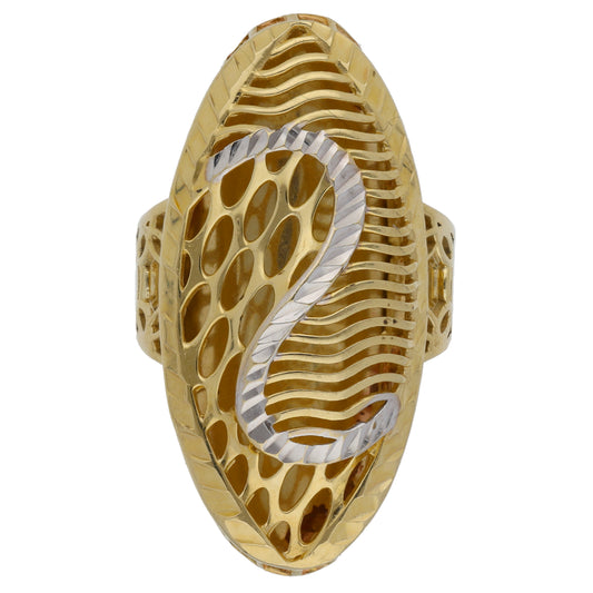 14ct Bi-Colour Gold Alternative Ring Size O