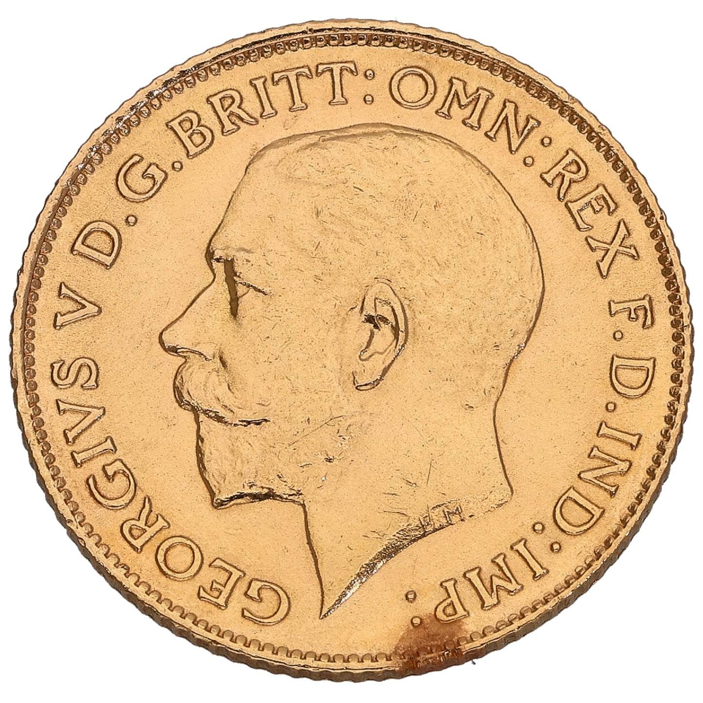 22ct Gold King George V Half Sovereign Coin 1914