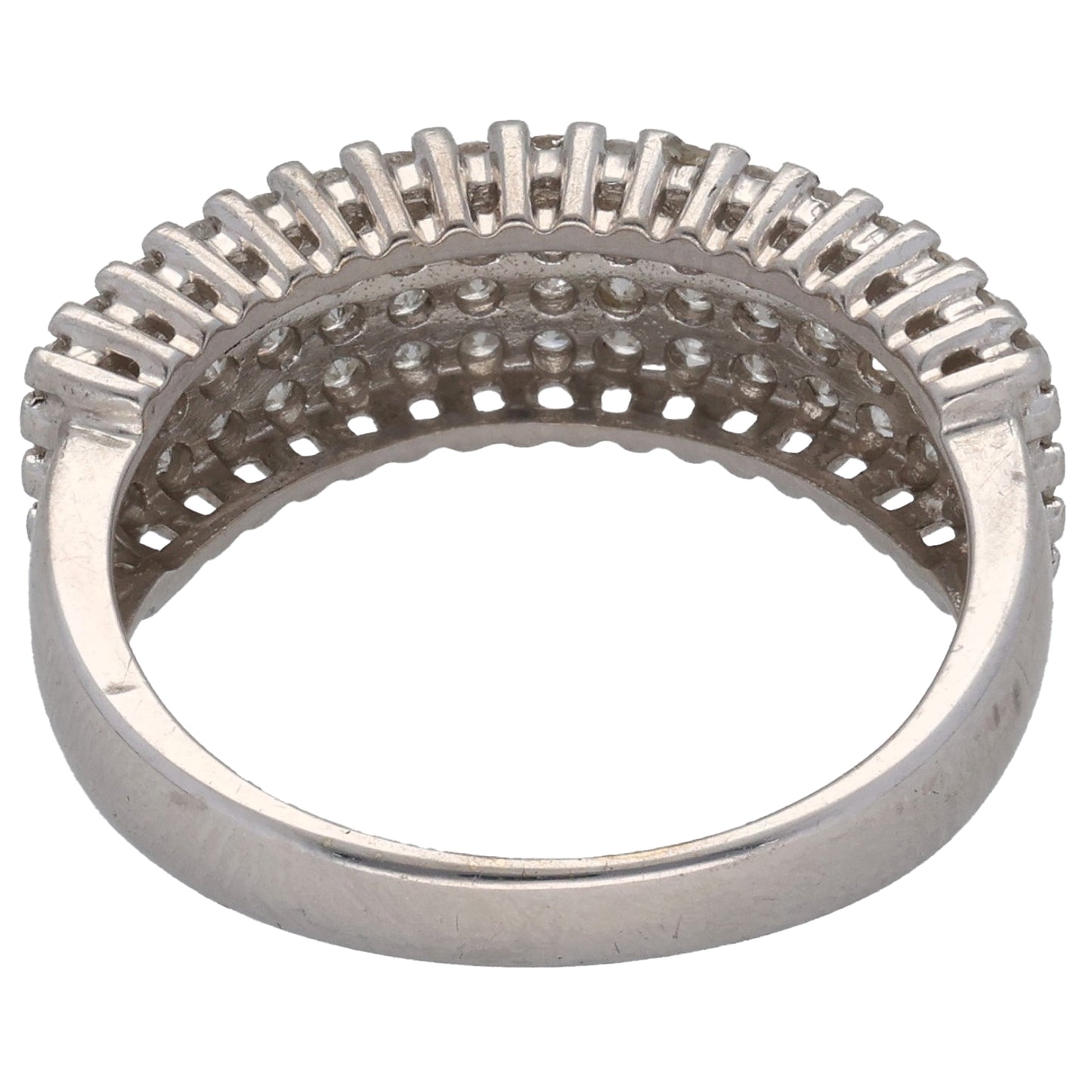 9ct White Gold 0.75ct Diamond Dress/Cocktail Ring Size M